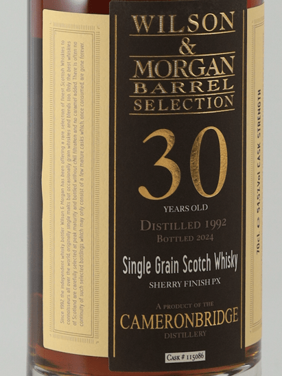 Wilson & Morgan Cameronbridge 30 Year Old 1992 - Bottle Of Japan