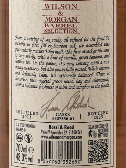 Wilson & Morgan Caol Ila 12 Year Old 2013 - Bottle Of Japan