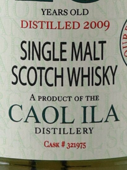 Wilson & Morgan Caol Ila 15 Year Old 2009 - Bottle Of Japan