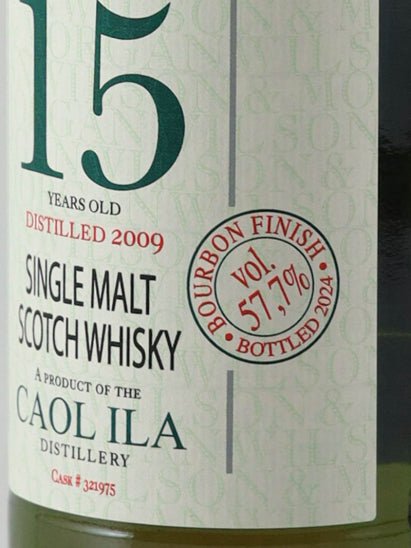 Wilson & Morgan Caol Ila 15 Year Old 2009 - Bottle Of Japan