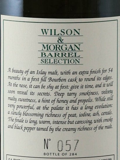 Wilson & Morgan Caol Ila 15 Year Old 2009 - Bottle Of Japan
