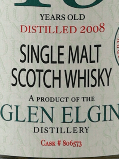 Wilson & Morgan Glen Elgin 15 Year Old 2008 - Bottle Of Japan