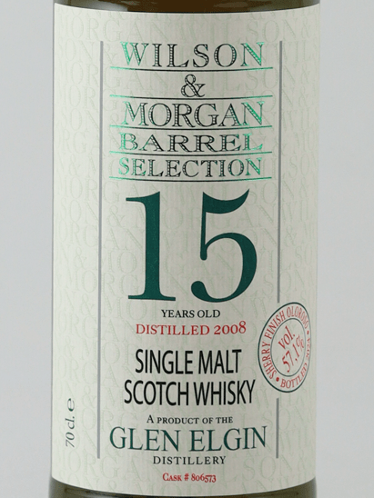 Wilson & Morgan Glen Elgin 15 Year Old 2008 - Bottle Of Japan