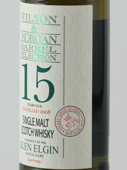 Wilson & Morgan Glen Elgin 15 Year Old 2008 - Bottle Of Japan