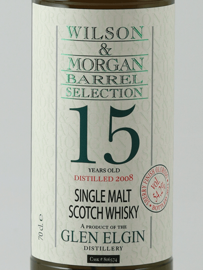 Wilson & Morgan Glen Elgin 15 Year Old 2008 - Bottle Of Japan