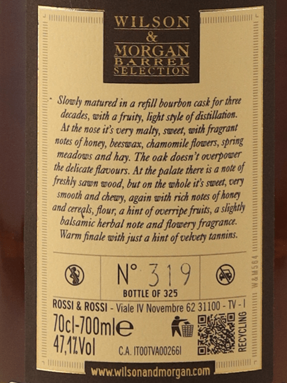 Wilson & Morgan Old Rhosdhu 30 Year Old 1994 - Bottle Of Japan