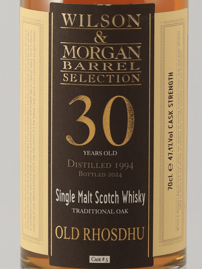 Wilson & Morgan Old Rhosdhu 30 Year Old 1994 - Bottle Of Japan