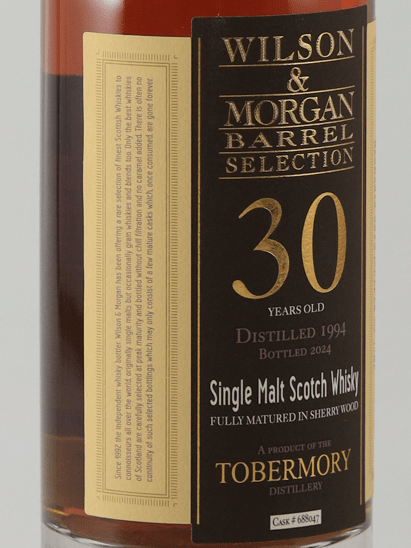 Wilson & Morgan Tomintoul 30 Year Old 1994 - Bottle Of Japan