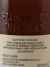 Load image into Gallery viewer, Yamazaki 18 Year Old Mizunara 2024 Edition - Bottle Of Japan